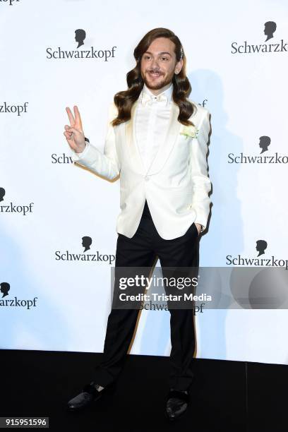 Riccardo Simonetti attends the 120th anniversary celebration of Schwarzkopf at U3 subway tunnel Potsdamer Platz on February 8, 2018 in Berlin,...