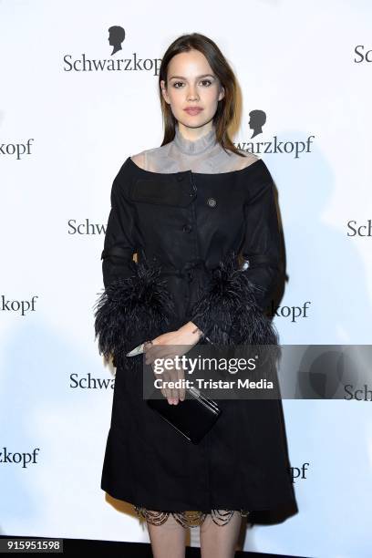 Emilia Schuele attends the 120th anniversary celebration of Schwarzkopf at U3 subway tunnel Potsdamer Platz on February 8, 2018 in Berlin, Germany.