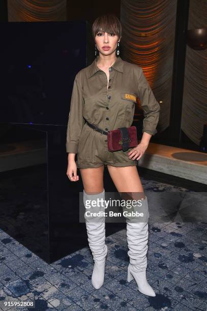 Jackie Cruz attends the Stuart Weitzman FW18 Presentation and Cocktail Party at The Pool on February 8, 2018 in New York City.