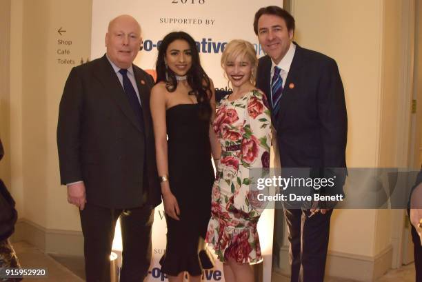 Julian Fellowes, guest, Emilia Clarke and Jonathan Ross attend 'The Centrepoint Awards' to celebrate the courage shown by homeless young people...