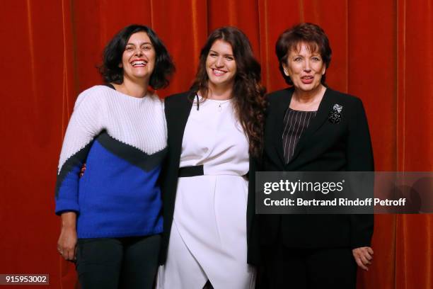 Myriam El Khomri, State Secretary for Equality between Women and Men, Marlene Schiappa and Roselyne Bachelot; They will play the "Vaginal Monologues...