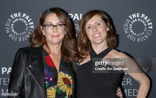 Actresses Talia Balsam and Molly Shannon attend an evening with the cast of "Divorce" at The Paley Center for Media on February 8, 2018 in New York...
