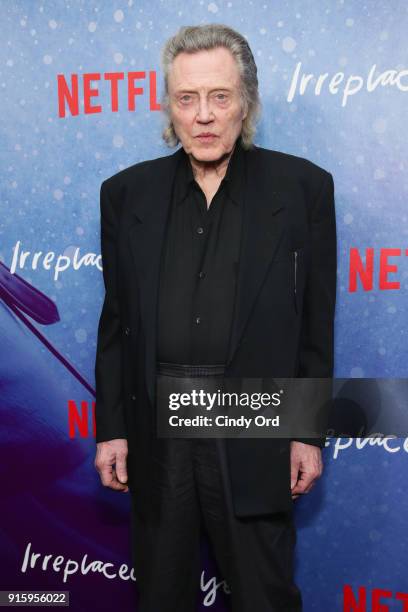 Christopher Walken attends the Special Screening of the Netflix Film "Irreplaceable You" at The Metrograph on February 8, 2018 in New York City.