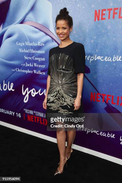 Actor Gugu Mbatha-Raw attends the Special Screening of the Netflix Film "Irreplaceable You" at The Metrograph on February 8, 2018 in New York City.