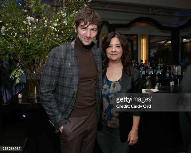 Michiel Huisman and Director Stephanie Laing attend the Special Screening of the Netflix Film "Irreplaceable You" at The Metrograph on February 8,...