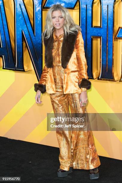 Becca Dudley attends the European Premiere of 'Black Panther' at Eventim Apollo on February 8, 2018 in London, England.