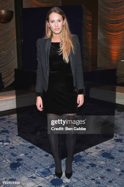 Dylan Penn attends the Stuart Weitzman FW18 Presentation and Cocktail Party at The Pool on February 8, 2018 in New York City.