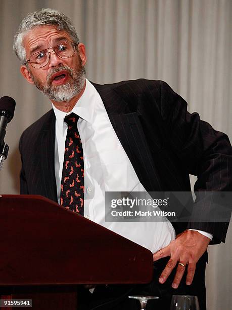 John Holdren, advisor to the President for Science and Technology participates in a news conference with Agriculture Secretary Tom Vilsack at the...