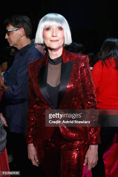Model Maye Musk attends the American Heart Association's Go Red For Women Red Dress Collection 2018 presented by Macy's at Hammerstein Ballroom on...