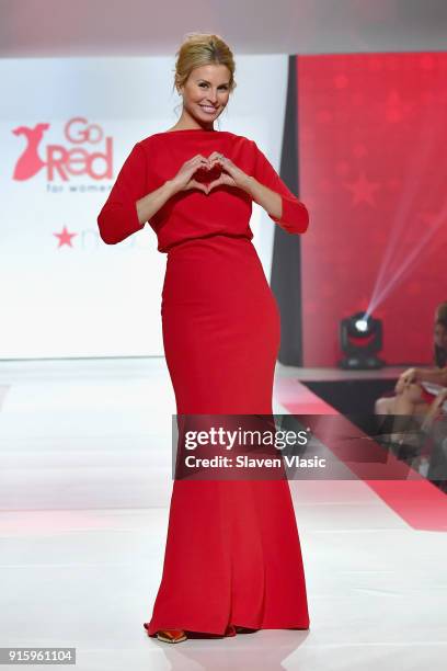 Model Niki Taylor walks the runway during the American Heart Association's Go Red For Women Red Dress Collection 2018 presented by Macy's at...