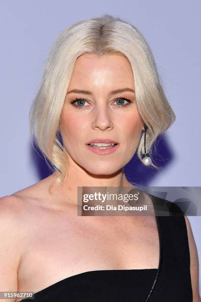 Elizabeth Banks attends the Tom Ford Women's Fall/Winter 2018 fashion show during New York Fashion Week at Park Avenue Armory on February 8, 2018 in...