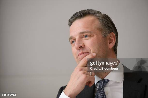 Karsten Kallevig, chief executive officer of Norges Bank Investment Management, speaks during an interview in Tokyo, Japan, on Wednesday, Feb. 7,...