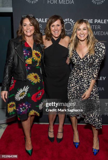 Actresses Talia Balsam, Molly Shannon and Sarah Jessica Parker attend An Evening With The Cast Of "Divorce" at The Paley Center for Media on February...