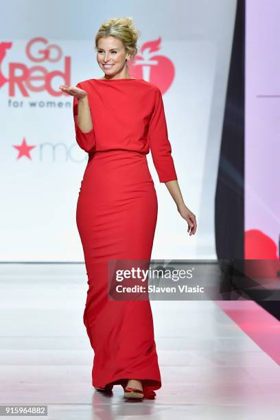 Model Niki Taylor onstage at the American Heart Association's Go Red For Women Red Dress Collection 2018 presented by Macy's at Hammerstein Ballroom...