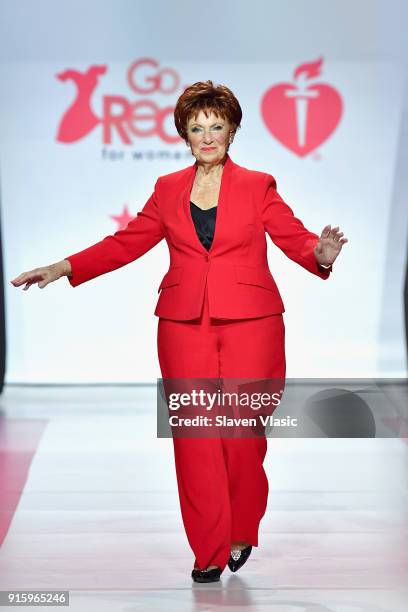 Actor Marion Ross on stage at the American Heart Association's Go Red For Women Red Dress Collection 2018 presented by Macy's at Hammerstein Ballroom...