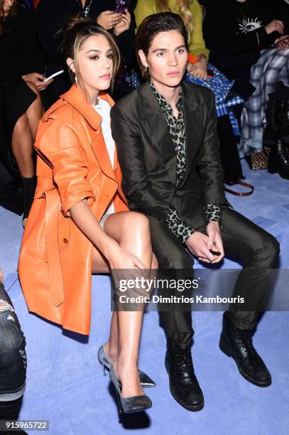 Sistine Rose Stallone and William Peltz attend the Tom Ford Fall/Winter 2018 Women's Runway Show at the Park Avenue Armory on February 8, 2018 in New...