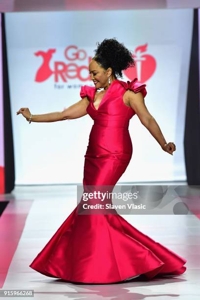 Actor Lynn Whitfield walks the runway during the American Heart Association's Go Red For Women Red Dress Collection 2018 presented by Macy's at...