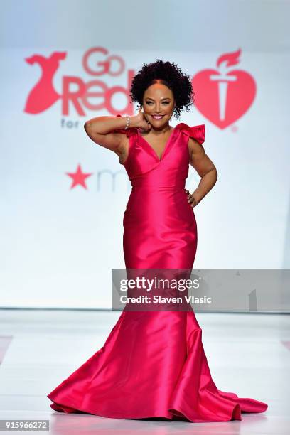 Actor Lynn Whitfield walks the runway during the American Heart Association's Go Red For Women Red Dress Collection 2018 presented by Macy's at...