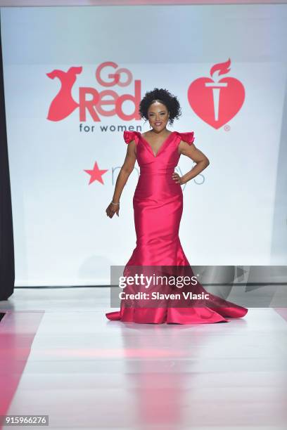 Actor Lynn Whitfield walks the runway during the American Heart Association's Go Red For Women Red Dress Collection 2018 presented by Macy's at...