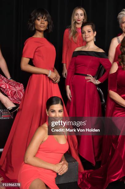 Attend the American Heart Association's Go Red For Women Red Dress Collection 2018 presented by Macy's class photo at Hammerstein Ballroom on...