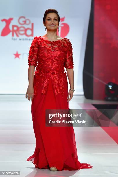 Recording artist Lea Salonga walks the runway during the American Heart Association's Go Red For Women Red Dress Collection 2018 presented by Macy's...