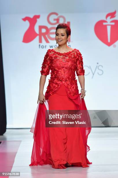 Recording artist Lea Salonga walks the runway during the American Heart Association's Go Red For Women Red Dress Collection 2018 presented by Macy's...