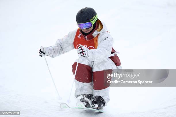 Marc-Antoine Gagnon of Canada competes during the Men's Freestyle Skiing Moguls qualification ahead of the PyeongChang 2018 Winter Olympic Games at...