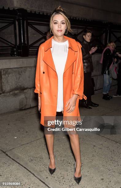 Sistine Rose Stallone is seen arriving to Tom Ford Women's Fall/Winter 2018 fashion show during New York Fashion Week at Park Avenue Armory on...