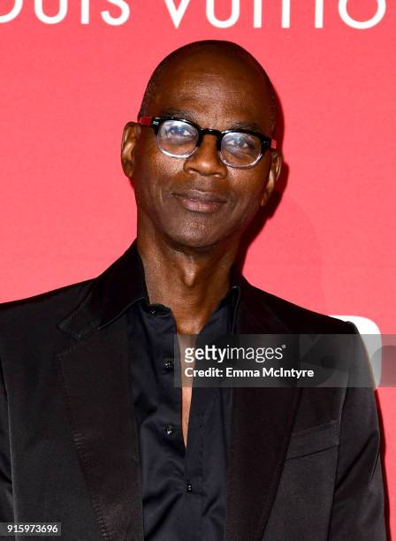 Mark Bradford attends The Broad and Louis Vuitton's celebration of Jasper Johns: "Something Resembling Truth" at The Broad on February 8, 2018 in Los...