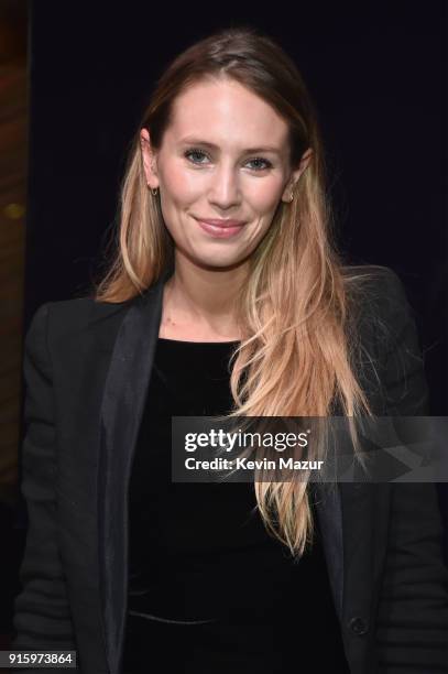 Dylan Penn attends the Stuart Weitzman FW18 Presentation and Cocktail Party at The Pool on February 8, 2018 in New York City.