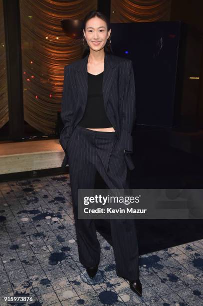 Shu Pei attends the Stuart Weitzman FW18 Presentation and Cocktail Party at The Pool on February 8, 2018 in New York City.