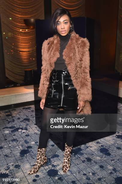 Maad attends the Stuart Weitzman FW18 Presentation and Cocktail Party at The Pool on February 8, 2018 in New York City.