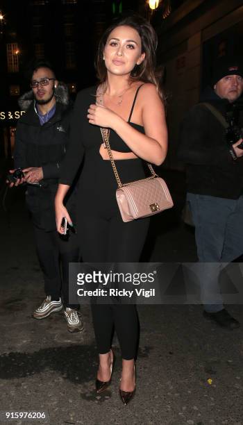 Guest attends In The Style TOTES OVER IT Valentine's Party at Libertine on February 8, 2018 in London, England.