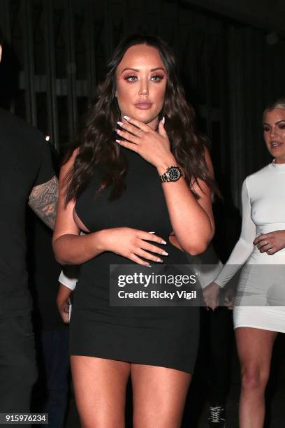 Charlotte Crosby attends In The Style TOTES OVER IT Valentine's Party at Libertine on February 8, 2018 in London, England.