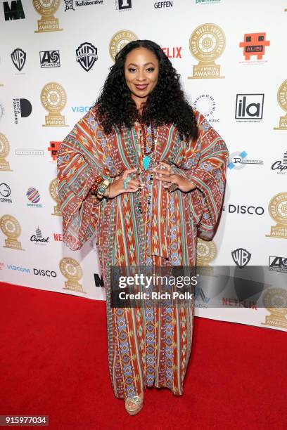 Taura Stinson attends the 8th Annual Guild of Music Supervisors Awards at The Theatre at Ace Hotel on February 8, 2018 in Los Angeles, California.