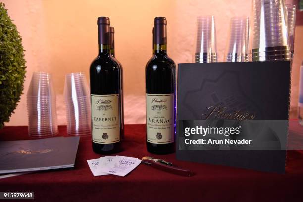 Wine provided by Illyrian Imports on display backstage at New York Fashion Week Powered by Art Hearts Fashion NYFW at The Angel Orensanz Foundation...