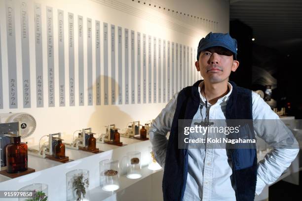 Perfumery Organ by TASKO inc. Is displayed at the Media Ambition Tokyo at Roppongi Hills on February 8, 2018 in Tokyo, Japan. This Perfumery Organ is...