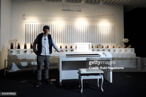 Perfumery Organ by TASKO inc. Is displayed at the Media Ambition Tokyo at Roppongi Hills on February 8, 2018 in Tokyo, Japan. This Perfumery Organ is...