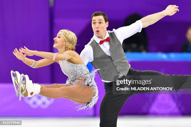 Germany's Aljona Savchenko and Germany's Bruno Massot compete in the figure skating team event pair skating short program during the Pyeongchang 2018...