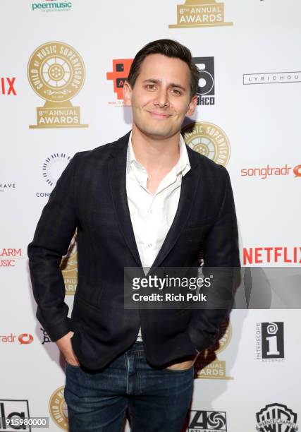 Benj Pasek attends the 8th Annual Guild of Music Supervisors Awards at The Theatre at Ace Hotel on February 8, 2018 in Los Angeles, California.
