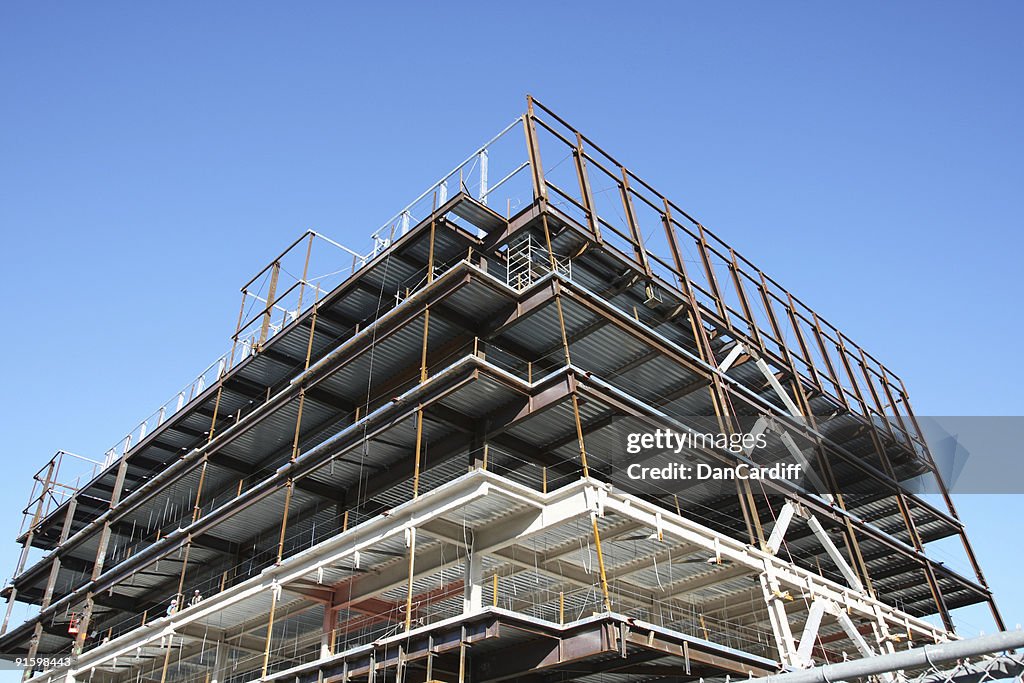 Scaffoldings in building under construction
