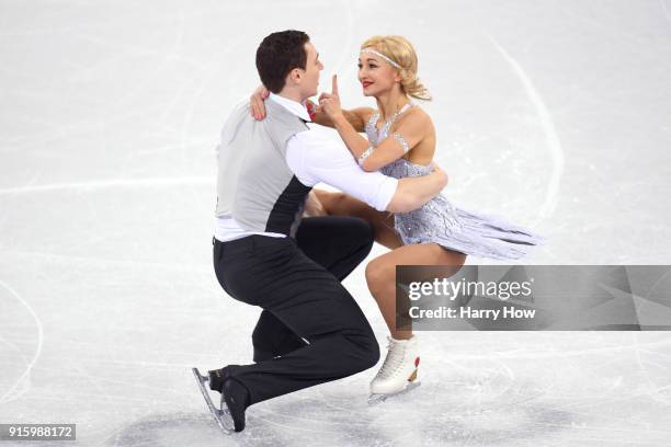 Aljona Savchenko and Bruno Massot of Germany compete in the Figure Skating Team Event - Pair Skating Short Program during the PyeongChang 2018 Winter...