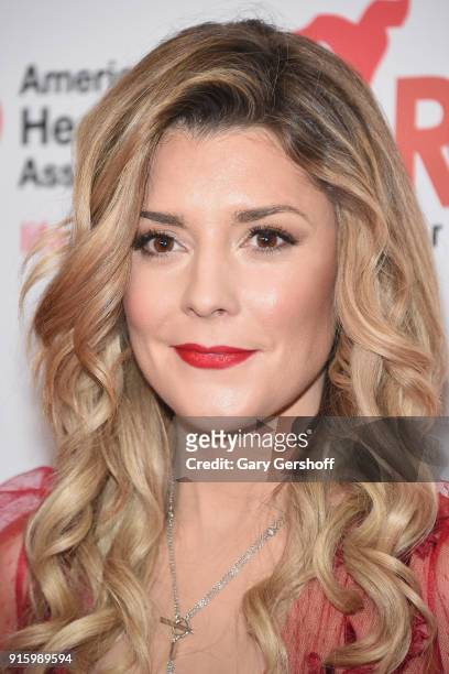 Grace Helbig attends the Red Dress / Go Red For Women Fashion Show at Hammerstein Ballroom on February 8, 2018 in New York City.