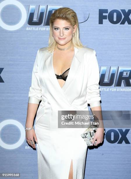Meghan Trainor attends FOX's "The Four: Battle For Stardom" Season Finale viewing party held at Delilah on February 8, 2018 in West Hollywood,...