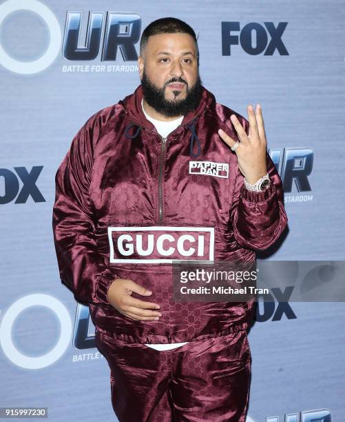 Khaled attends FOX's "The Four: Battle For Stardom" Season Finale viewing party held at Delilah on February 8, 2018 in West Hollywood, California.