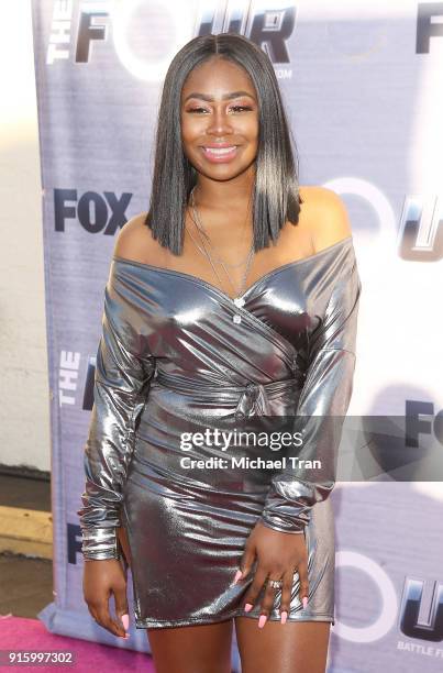 Candice Boyd attends FOX's "The Four: Battle For Stardom" Season Finale viewing party held at Delilah on February 8, 2018 in West Hollywood,...