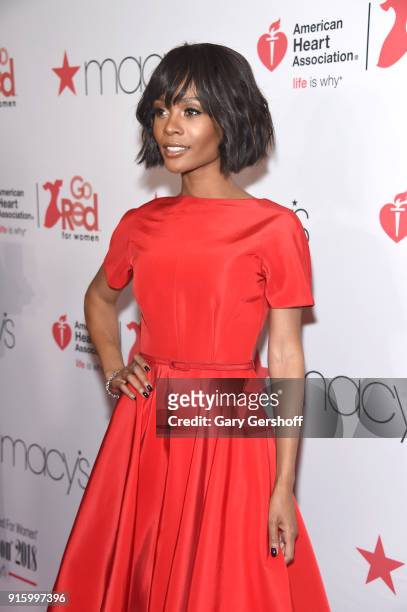 Zuri Hall attends the Red Dress / Go Red For Women Fashion Show at Hammerstein Ballroom on February 8, 2018 in New York City.