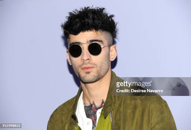 Zayn Malik attends Tom Ford Women's Fall/Winter 2018 fashion show during New York Fashion at Park Avenue Armory on February 8, 2018 in New York City.