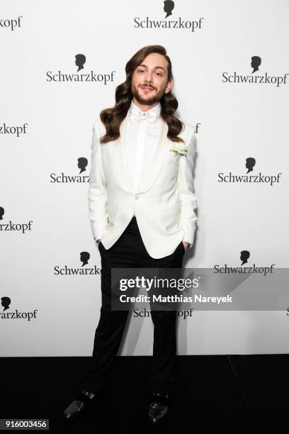 Riccardo Simonetti attend the 120th anniversary celebration of Schwarzkopf at U3 subway tunnel Potsdamer Platz on February 8, 2018 in Berlin, Germany.