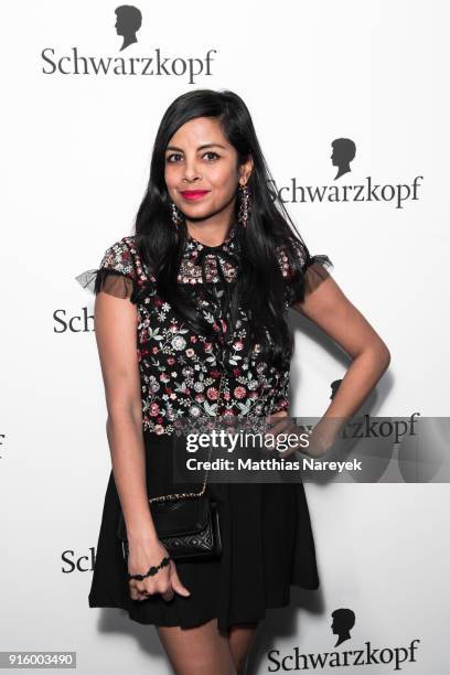 Collien Ulmen-Fernandes attends the 120th anniversary celebration of Schwarzkopf at U3 subway tunnel Potsdamer Platz on February 8, 2018 in Berlin,...